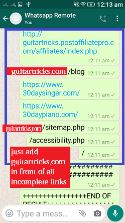 Seolinks command, whatsapp cloud remote